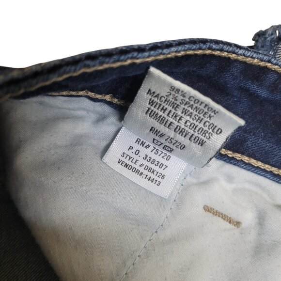 Buckle Daytrip Jean Shorts Lynx Women's 28 Dark Wash Denim Thick Stitch Mid Rise - Picture 7 of 12